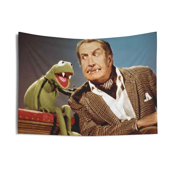 Kermit & Vincent Price Wall Tapestry