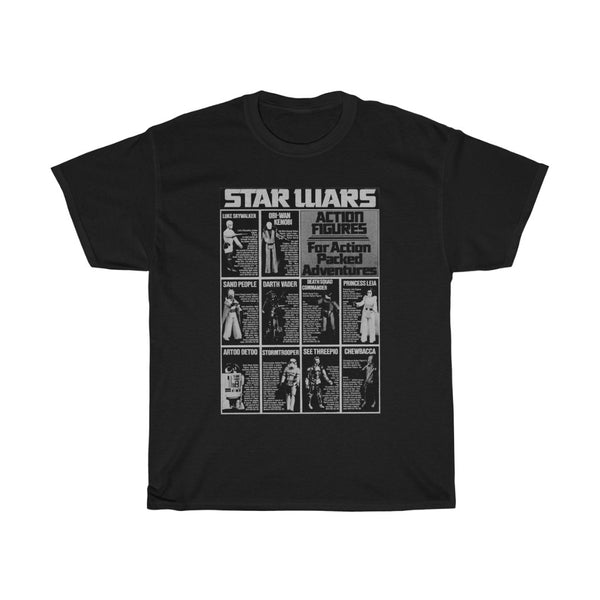 Star Wars Action Figures Vintage Magazine Ad T-Shirt Style A